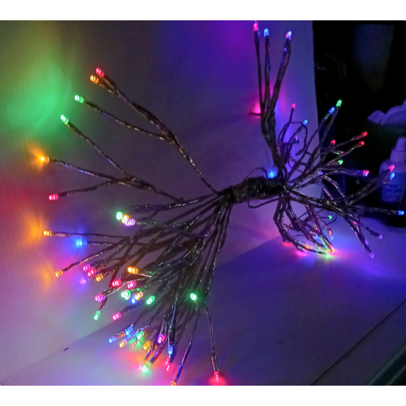Halloween Lighted Twig Branch Swag Multicolor LED Indoor Outdoor Holiday Decor - Picture 8 of 15